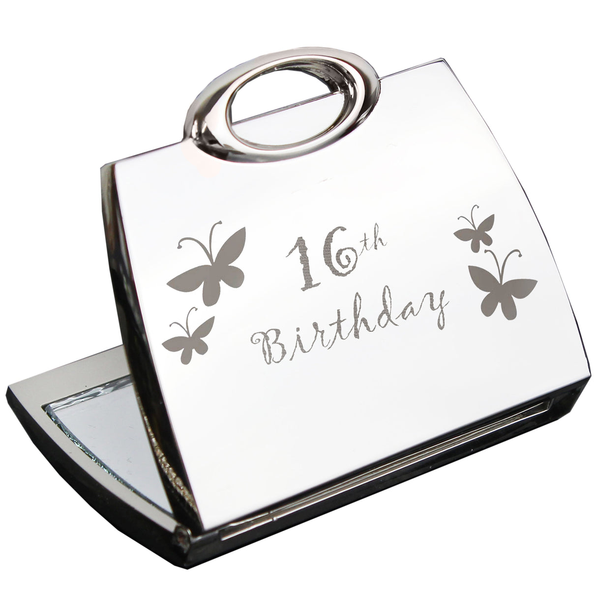 16th Butterfly Handbag Compact Mirror - Shop Compact Mirrors At Gift Moments - 2