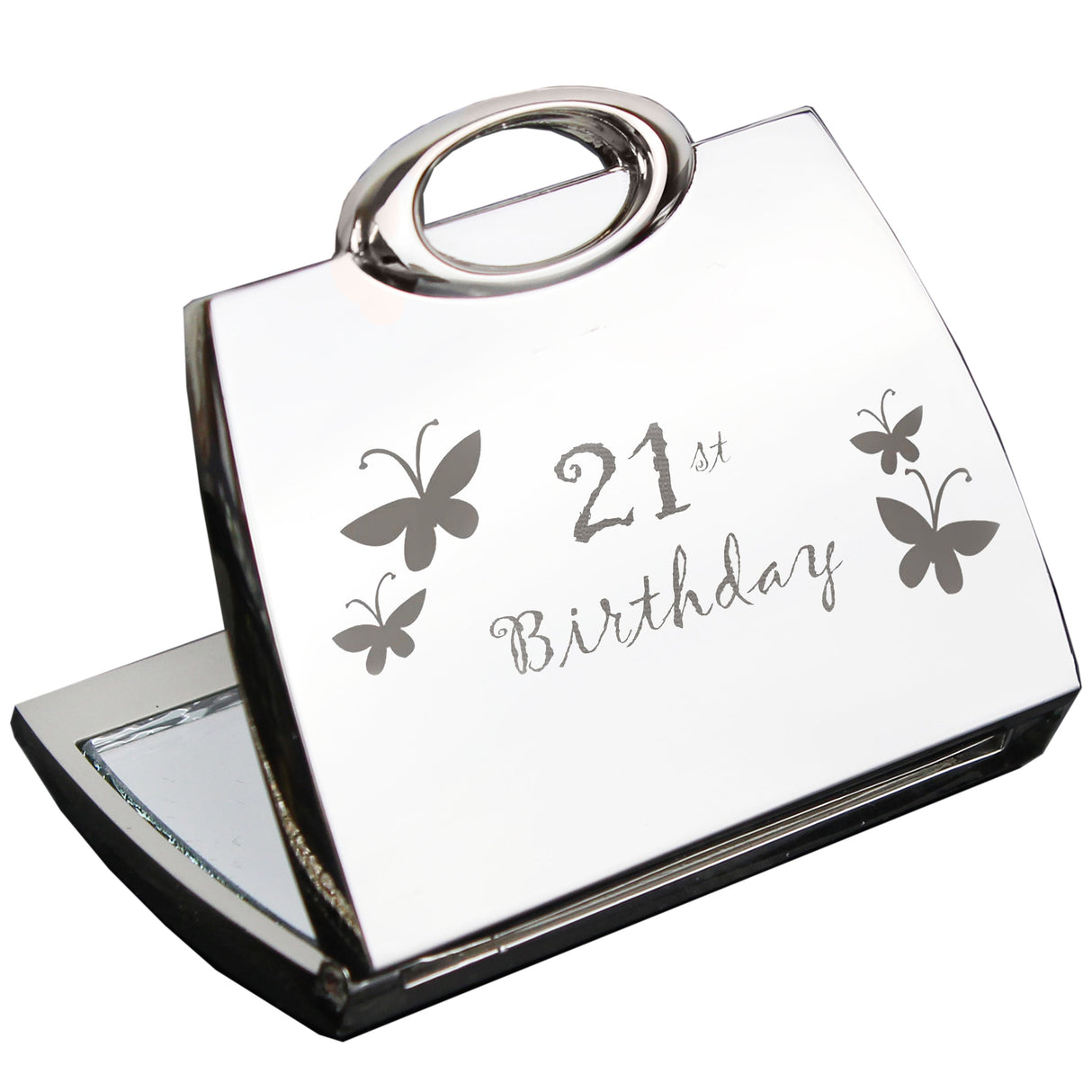 21st Butterfly Handbag Compact Mirror - Shop Compact Mirrors At Gift Moments - 2