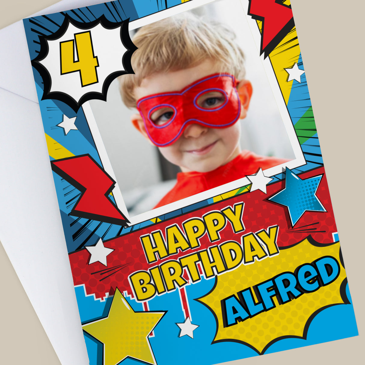 Personalised Photo Upload Superhero Birthday Card - Shop Greeting Cards At Gift Moments - 2