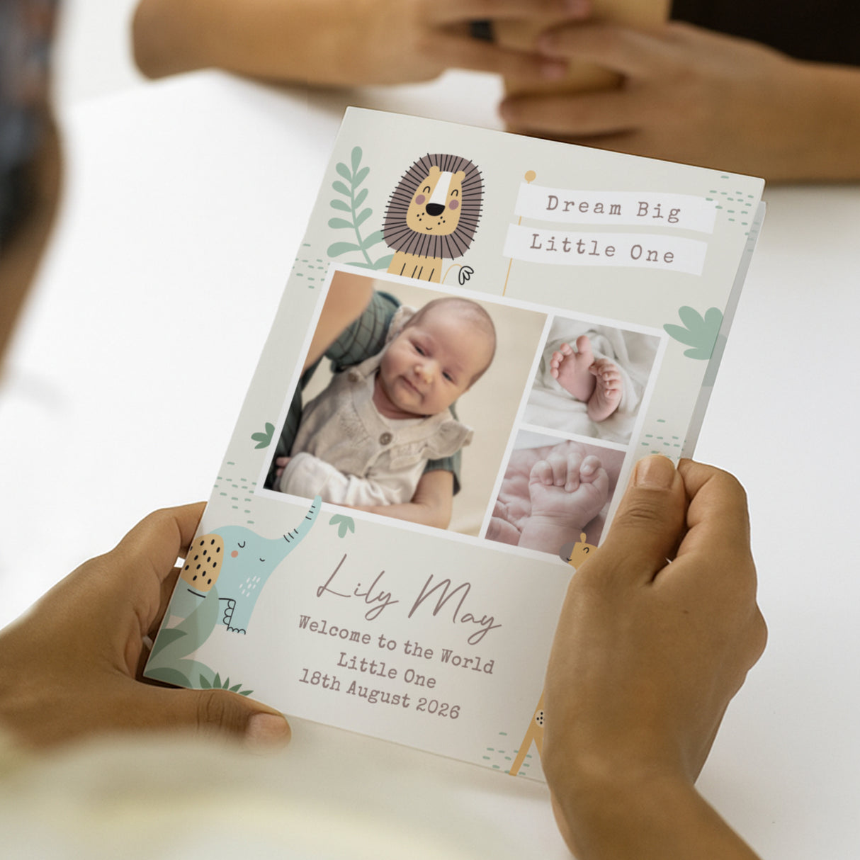 Personalised Photo Upload Safari New Baby Card - Shop Greeting Cards At Gift Moments - 2