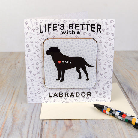 Personalised Lifes better with . . . Coaster Card