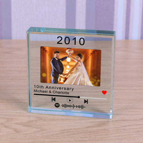 Personalised Spotify Special Year Playlist Glass Token