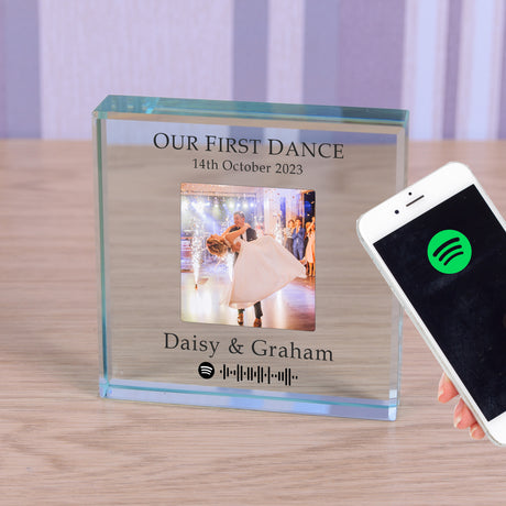 Personalised First Dance Spotify Glass Token