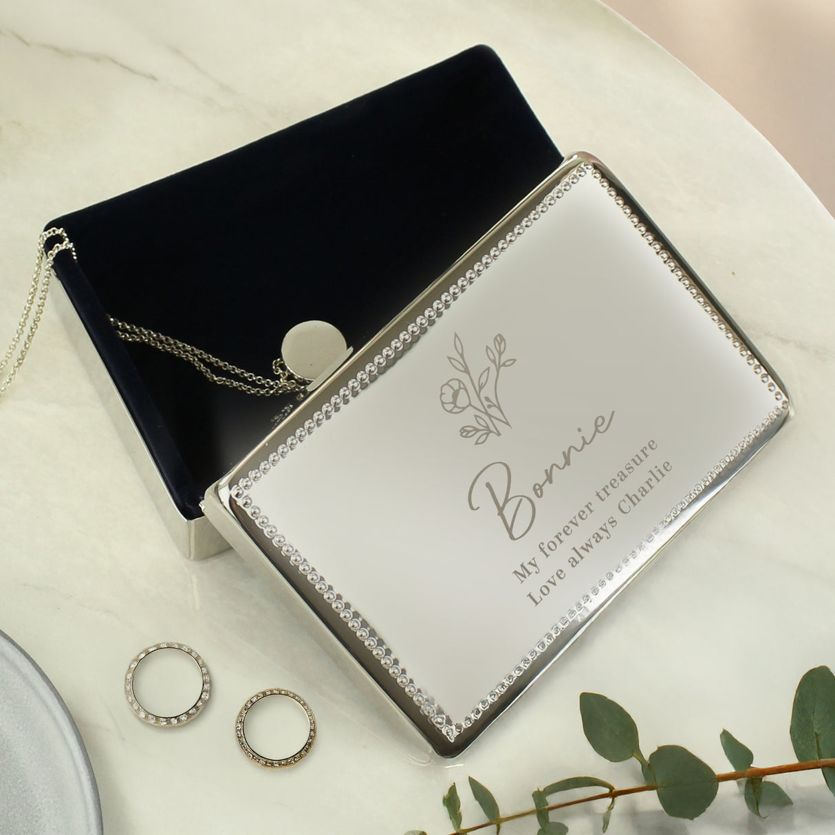 Personalised Floral Small Jewellery Box - Shop At Gift Moments - 2