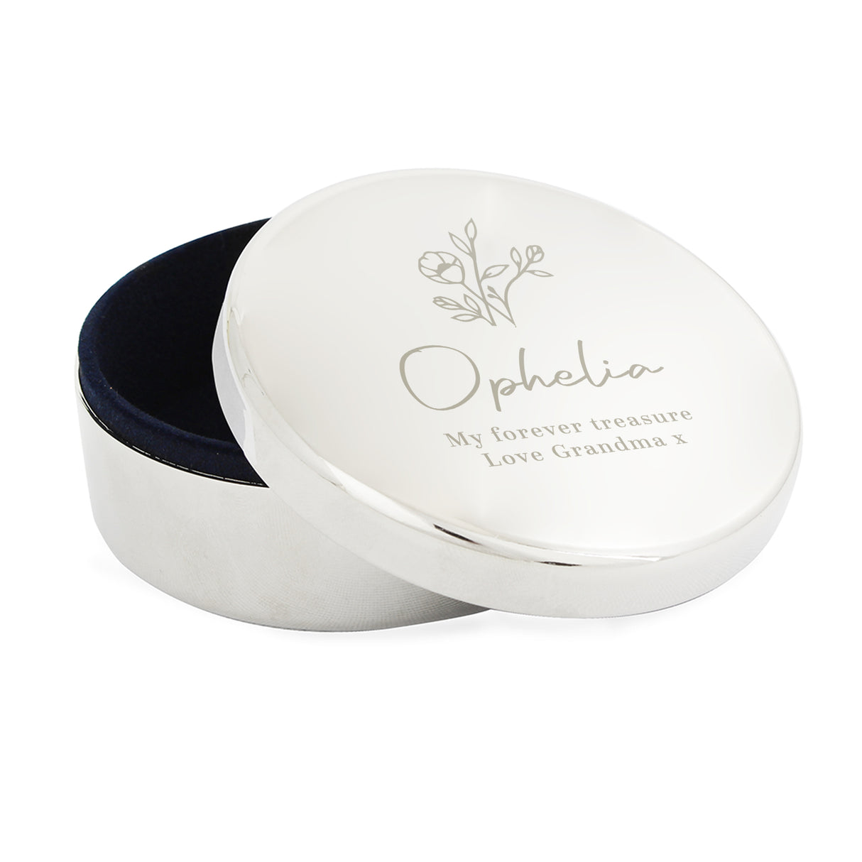 Personalised Floral Round Trinket Box - Shop At Gift Moments - 4