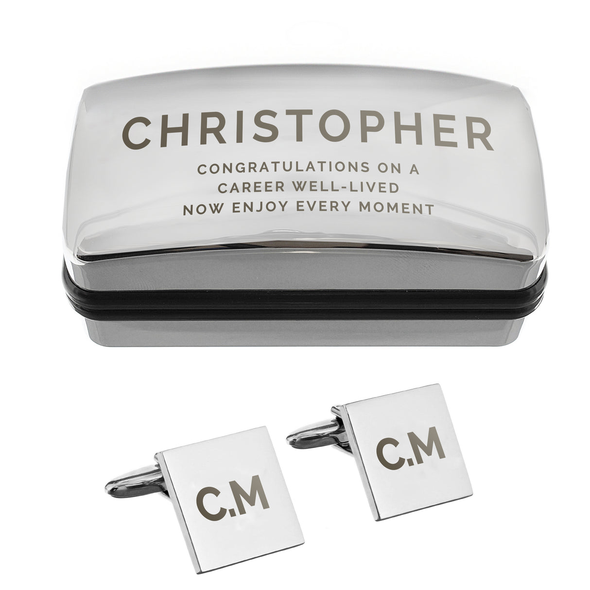 Personalised Initial Cufflinks & Bold Cufflink Box - Shop At Gift Moments - 5