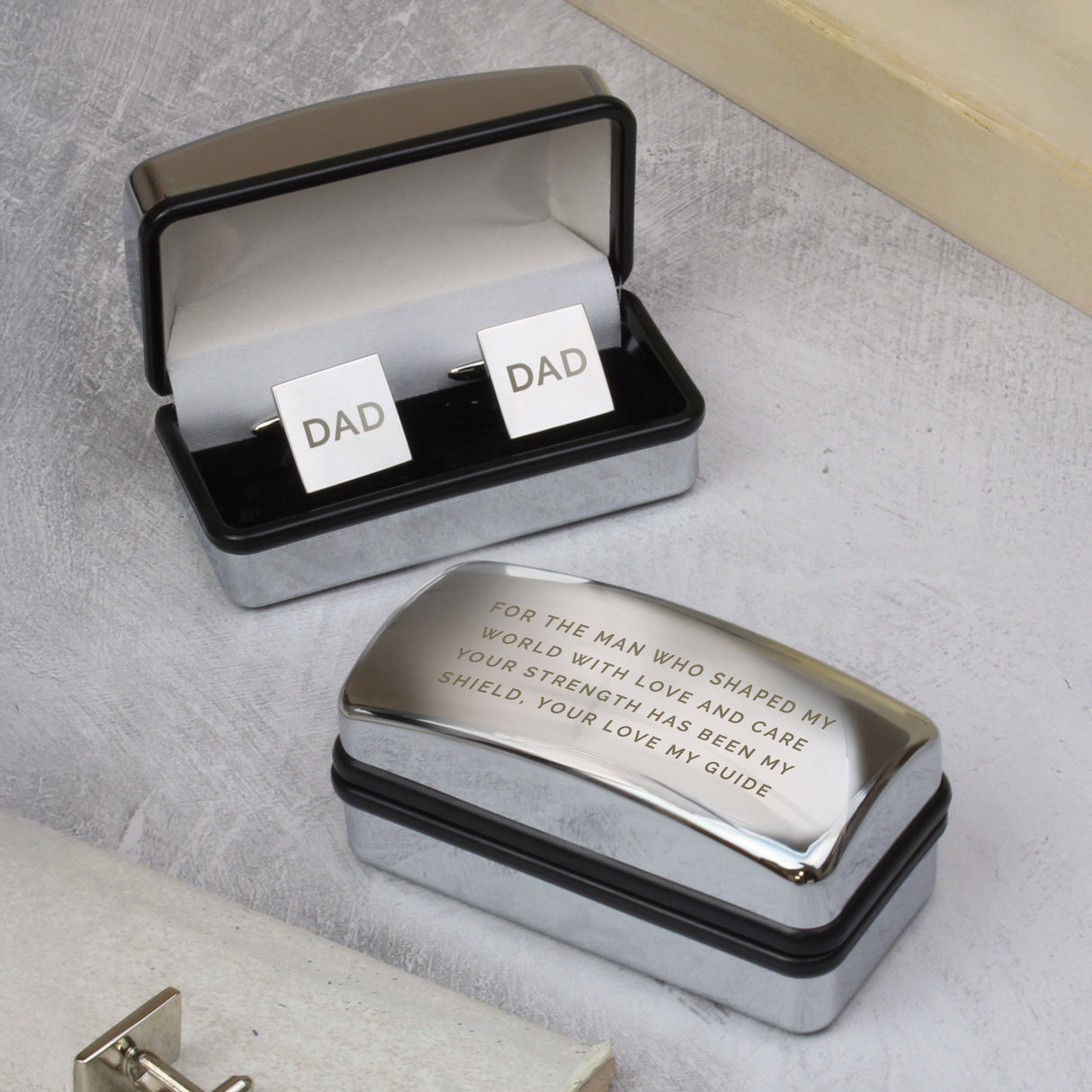 Personalised Initial Cufflinks & Engraved Box - Shop At Gift Moments - 1