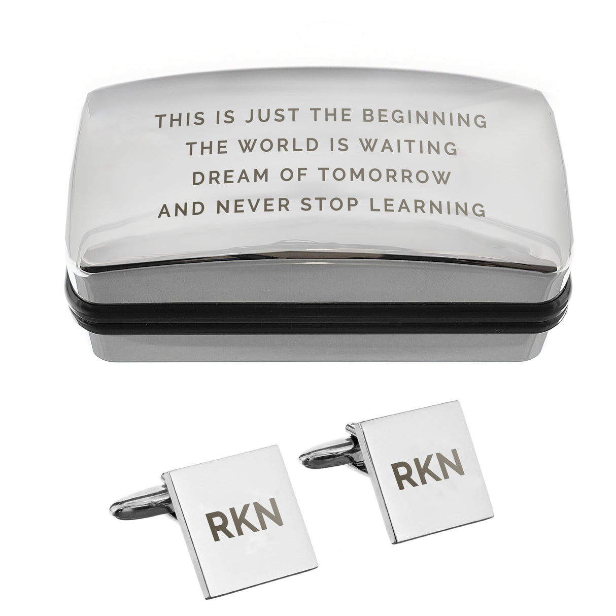 Personalised Initial Cufflinks & Engraved Box - Shop At Gift Moments - 4