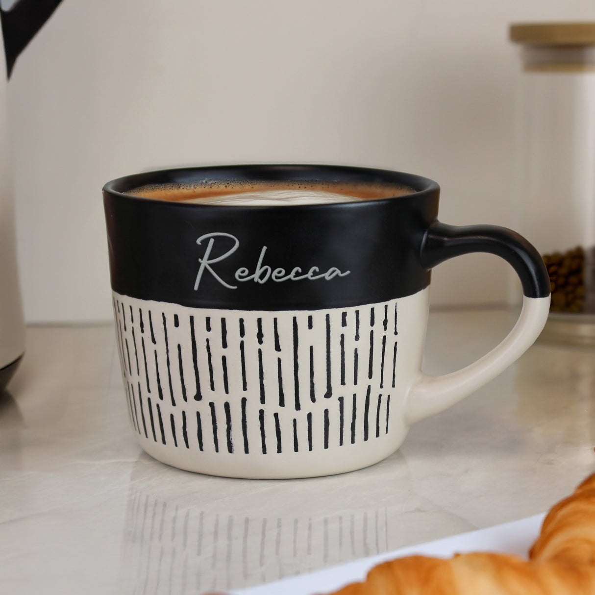 Personalised Black Dipped Dash Ceramic Mug - Shop At Gift Moments - 1