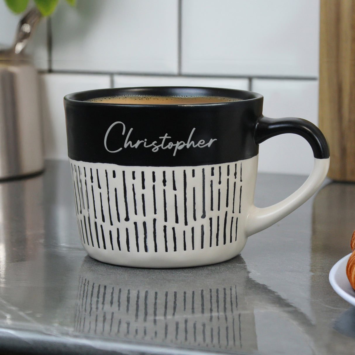 Personalised Black Dipped Dash Ceramic Mug - Shop At Gift Moments - 2