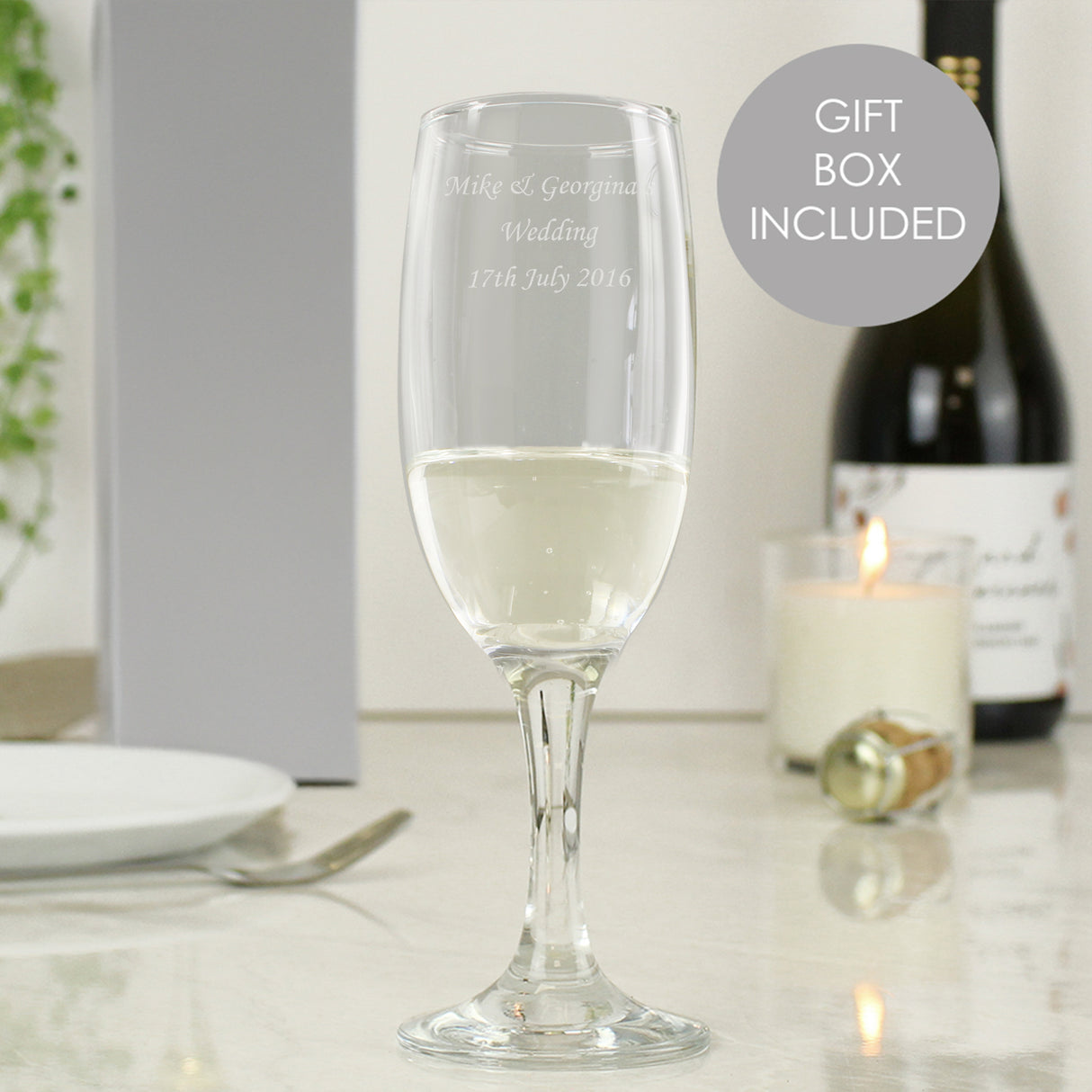Personalised Traditional Toast Flute - Shop Champagne Flutes At Gift Moments - 2