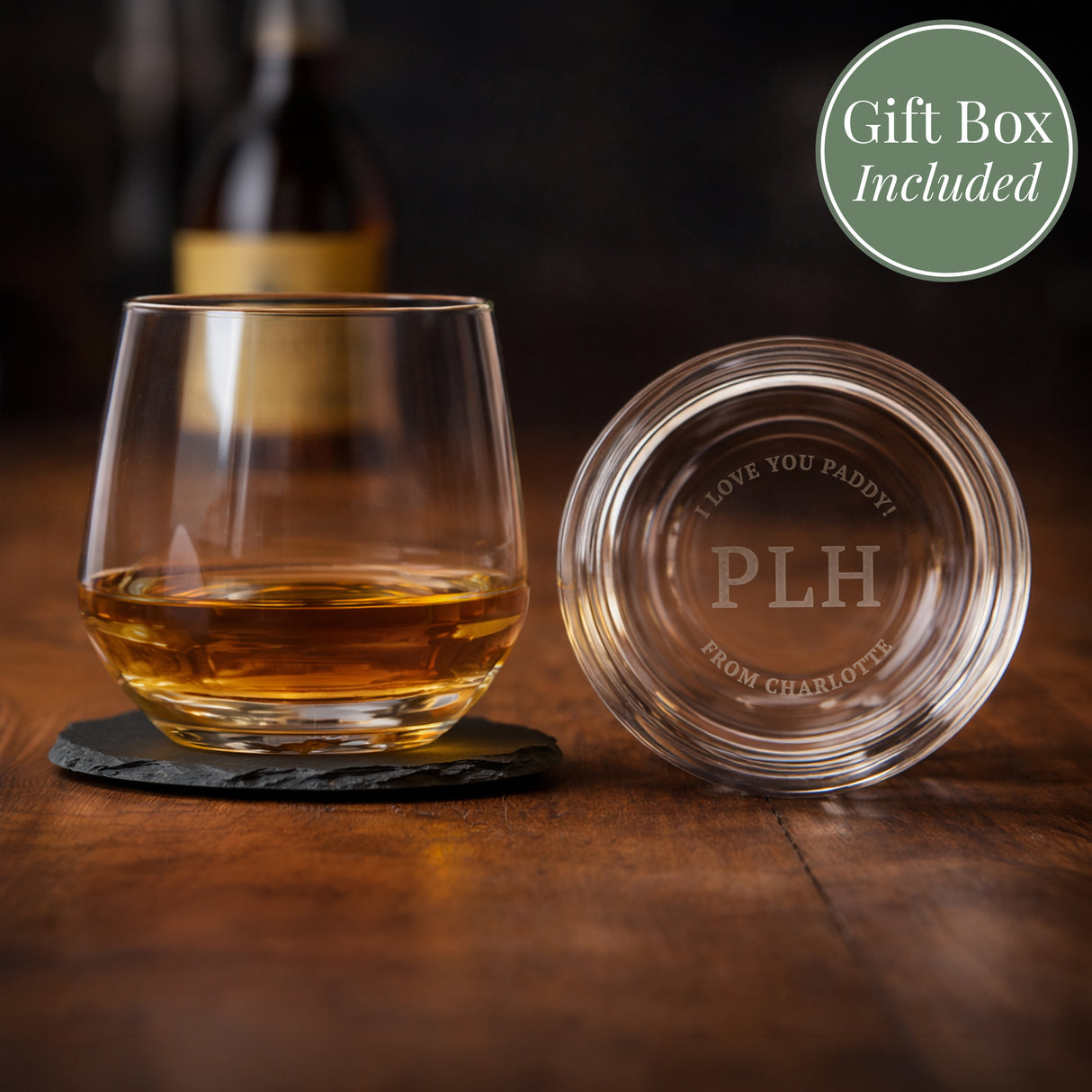 Personalised Base Engraved Initials & Message Tumbler