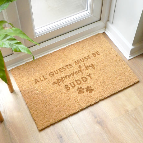 Personalised Approved By The Pet Rectangle Indoor Doormat