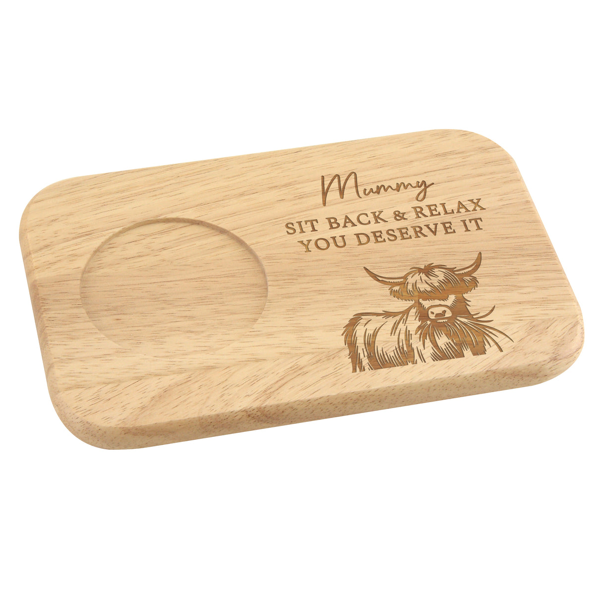 Personalised Highland Cow Wooden Coaster Tray - Shop At Gift Moments - 5