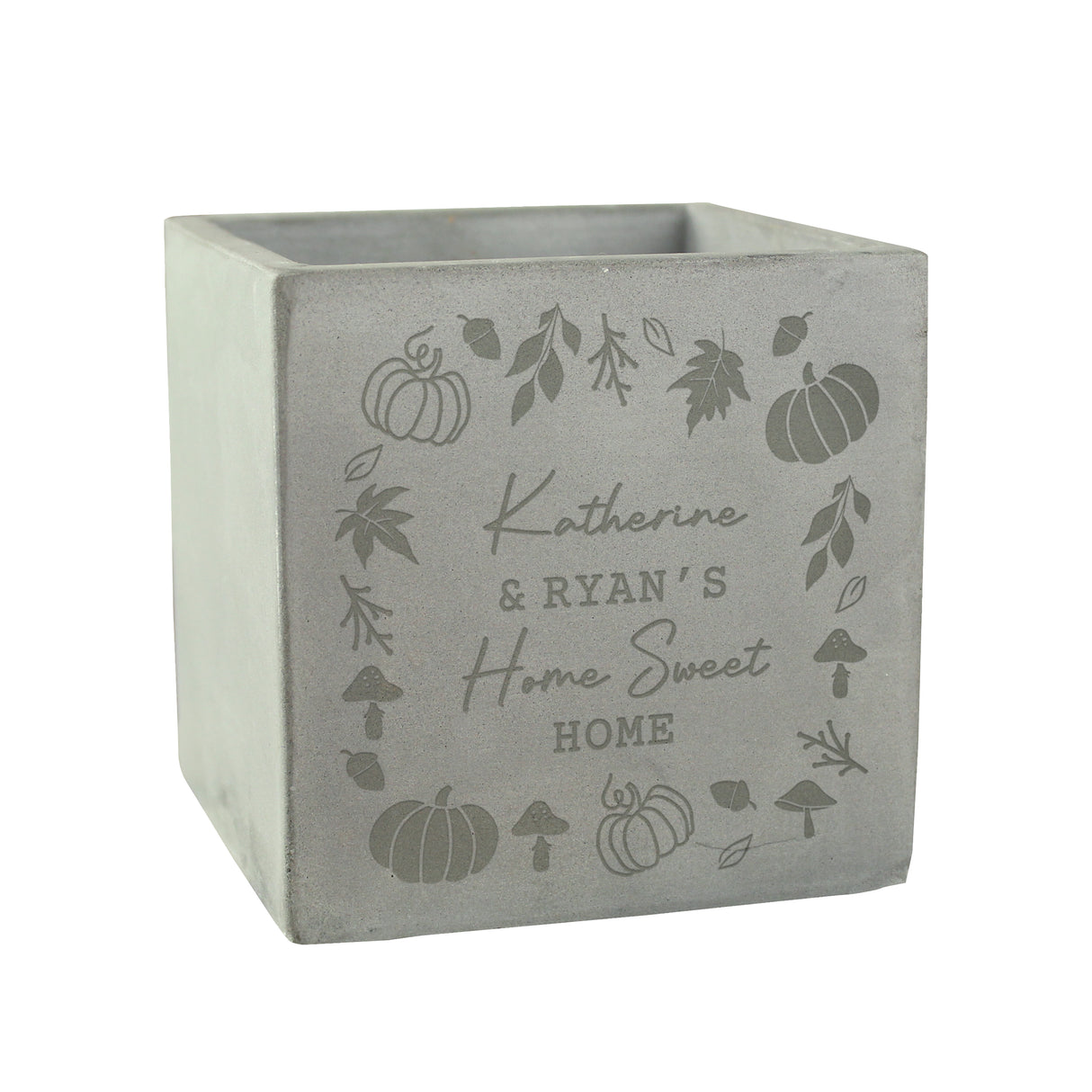 Personalised Pumpkin Concrete Plant Pot - Shop At Gift Moments - 4