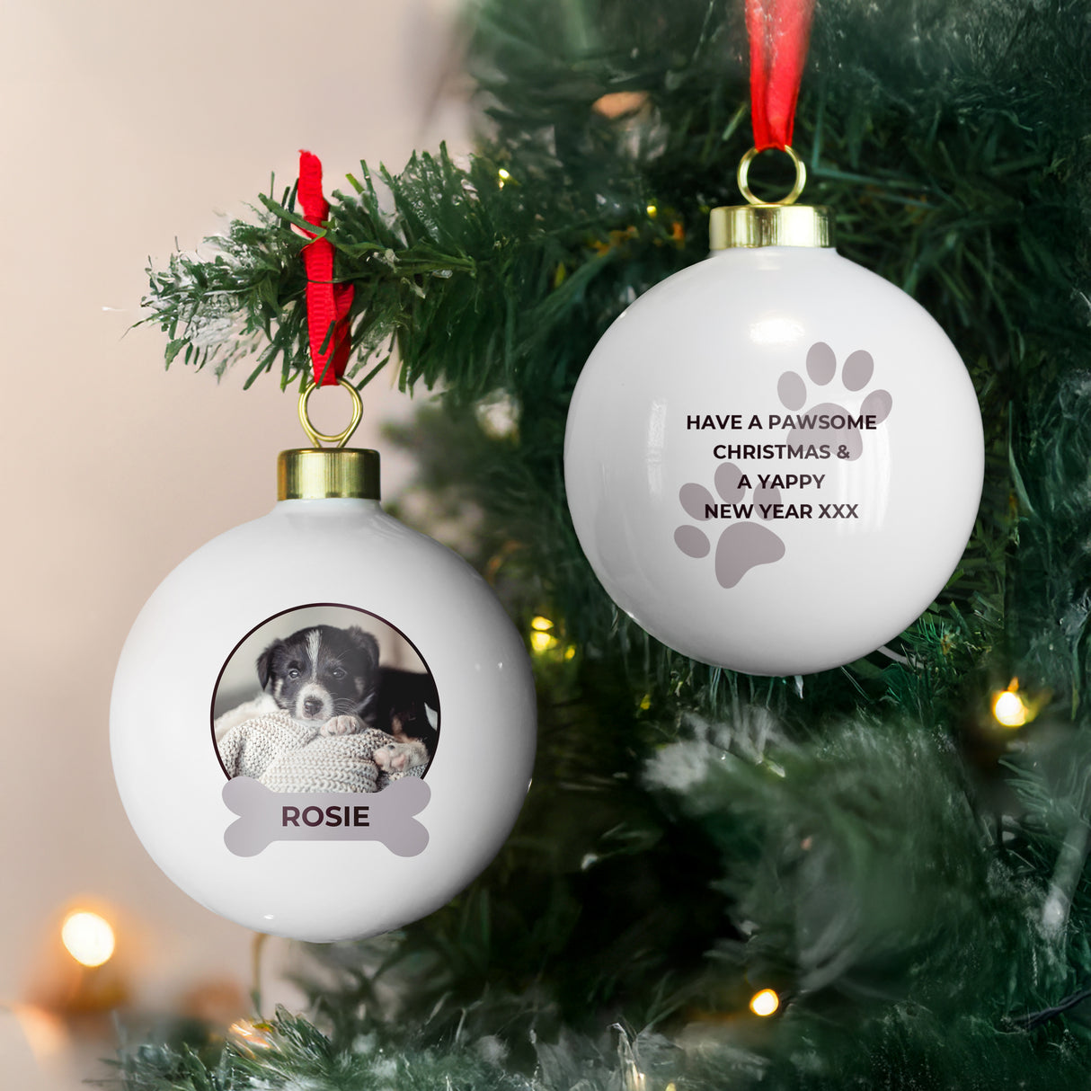 Personalised Photo Upload Dog Christmas Bauble - Shop At Gift Moments - 3