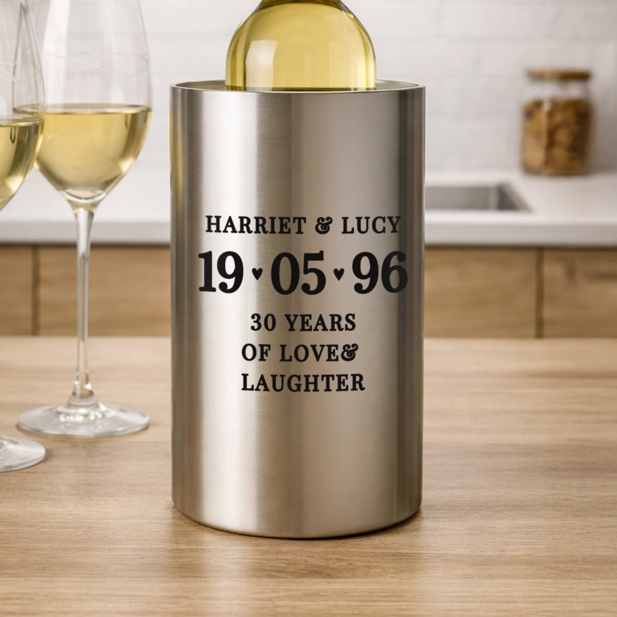 Personalised Big Date Wine Cooler - Shop At Gift Moments - 2