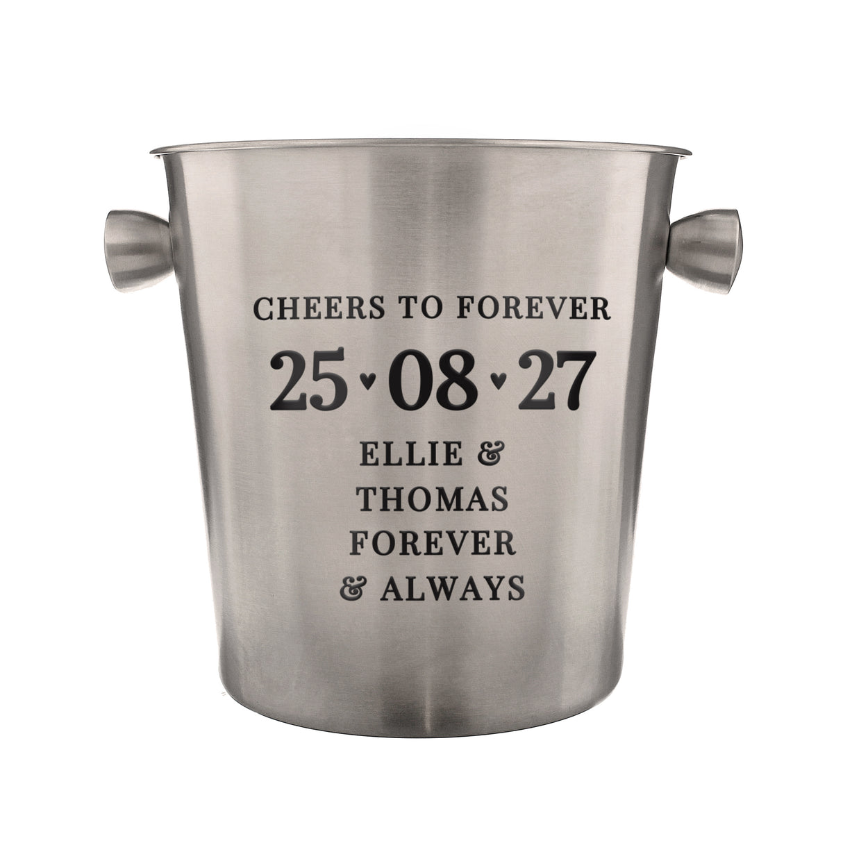 Personalised Big Date Stainless Steel Ice Bucket - Shop At Gift Moments - 5