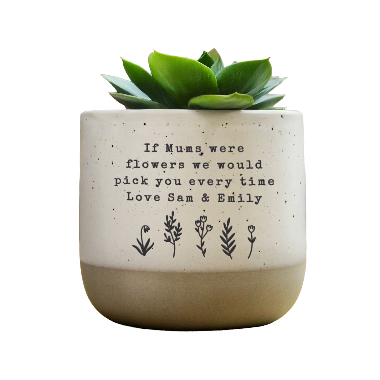 Personalised Floral Flecked Plant Pot - Shop At Gift Moments - 4