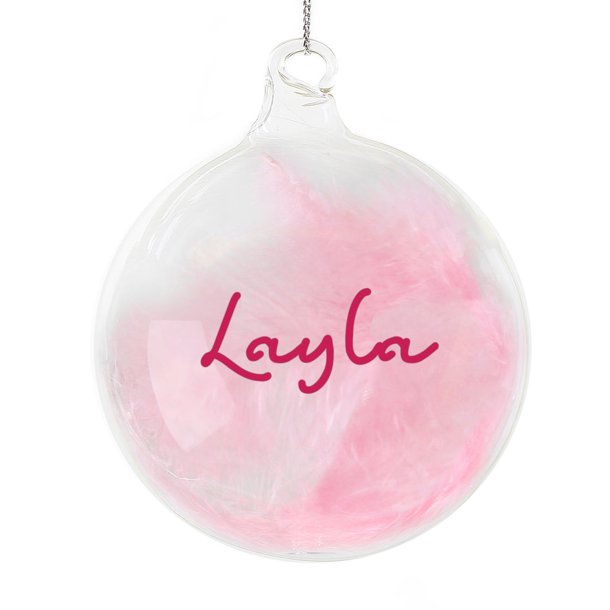 Personalised Pink Feather Bauble - Shop At Gift Moments - 5