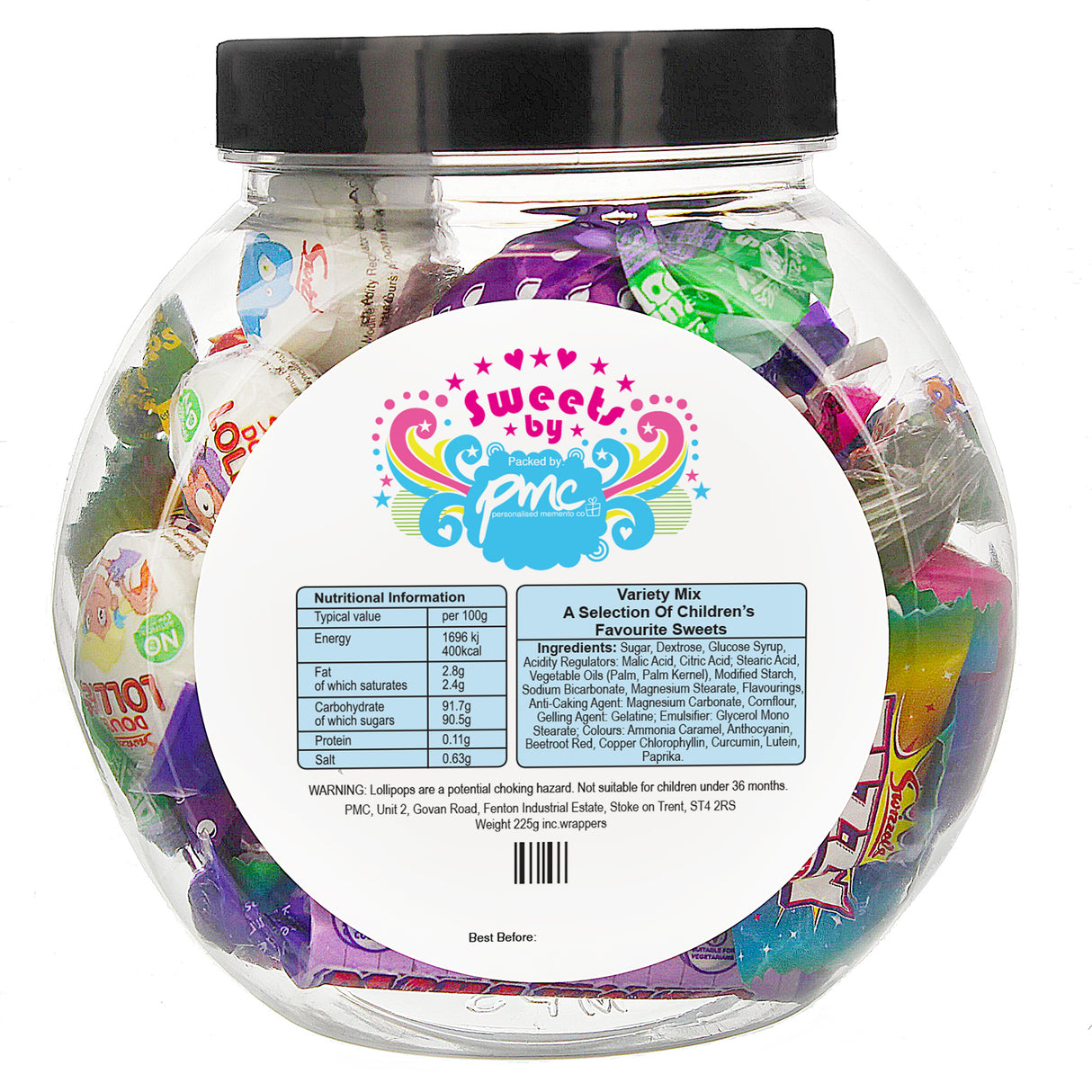 Personalised Retro Pink Sweet Jar - Shop Sweets At Gift Moments - 4