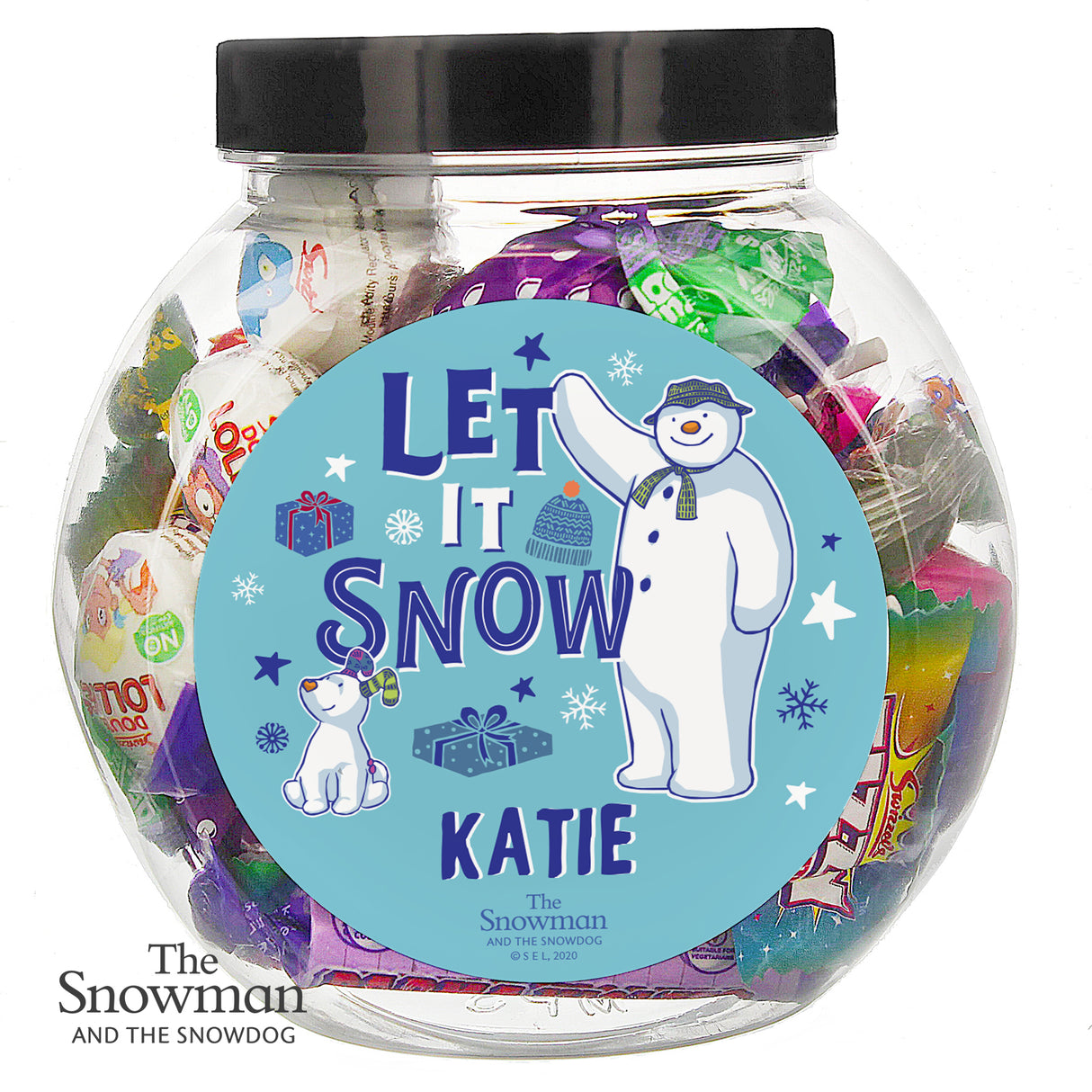 Personalised The Snowman and the Snowdog Sweet Jar - Shop Sweets At Gift Moments - 4