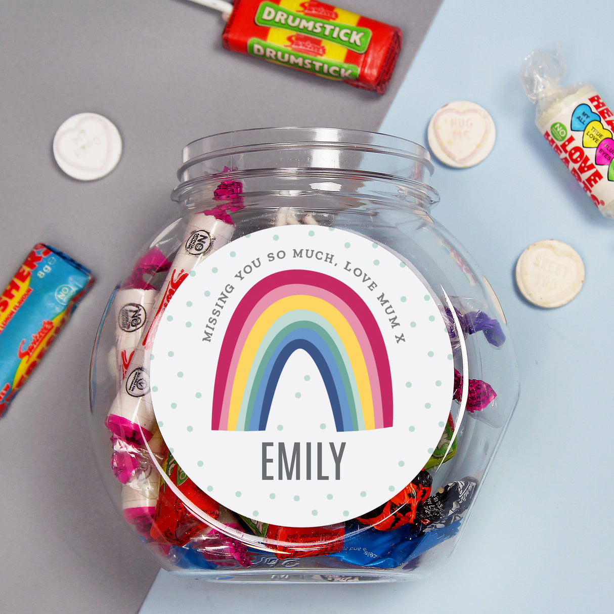 Personalised Rainbow Sweet Jar - Shop Sweets At Gift Moments - 5