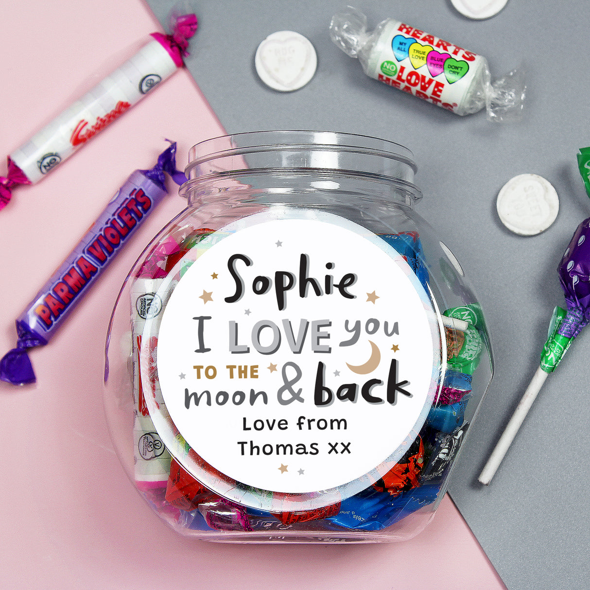 Personalised To the Moon and Back Sweet Jar - Shop Sweets At Gift Moments - 3