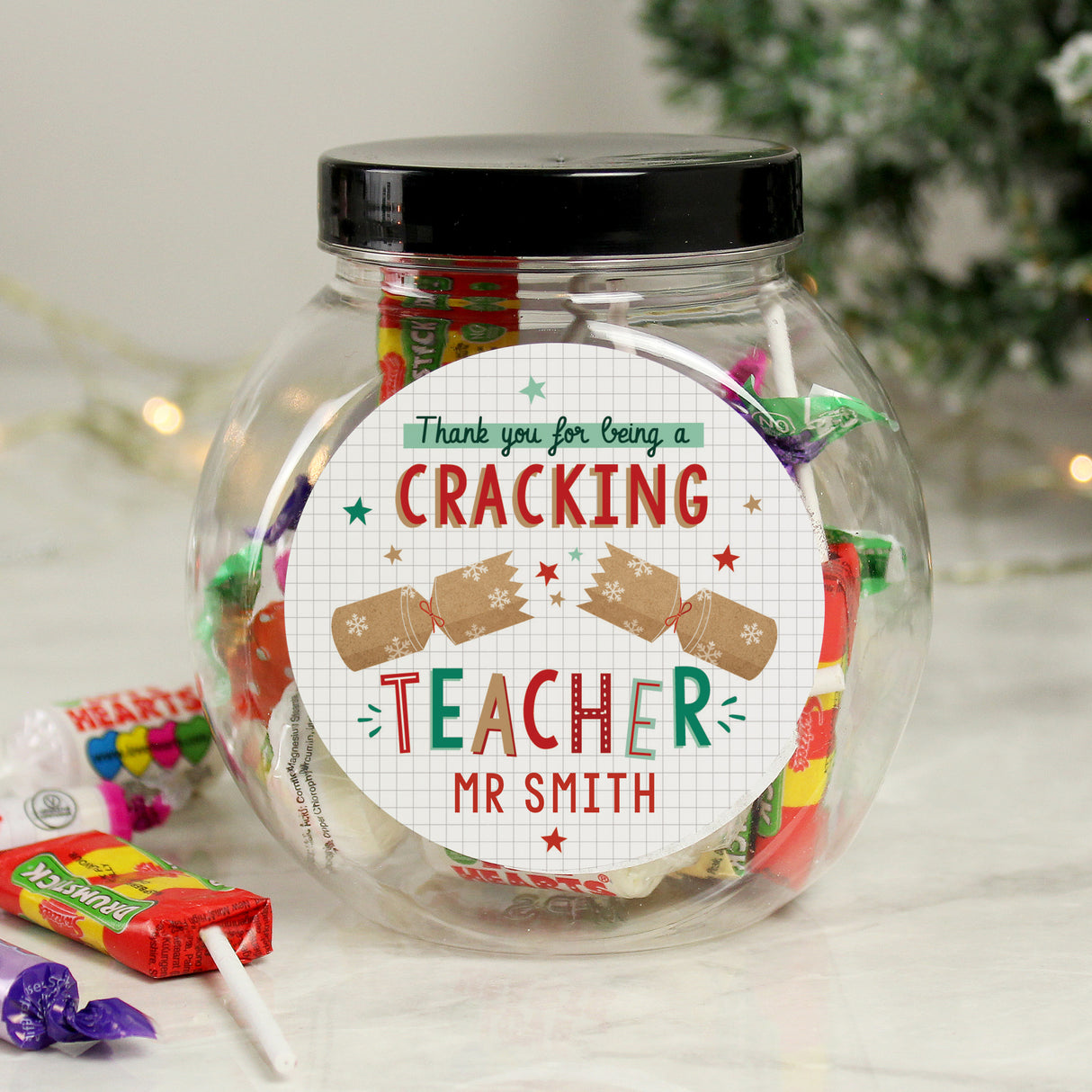 Personalised Cracking Teacher Sweet Jar - Shop Sweets At Gift Moments - 1