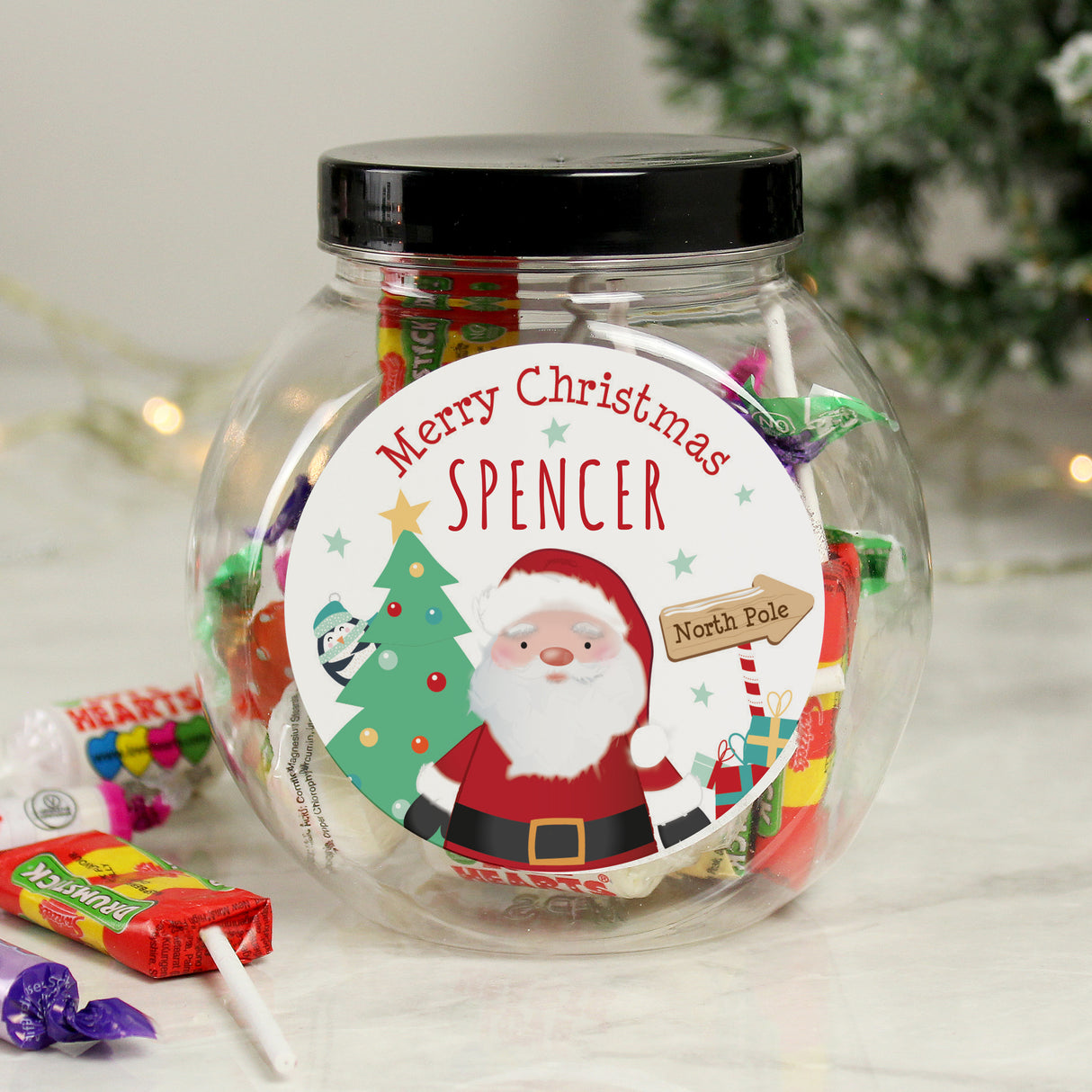 Personalised Santa Sweet Jar - Shop Sweets At Gift Moments - 1