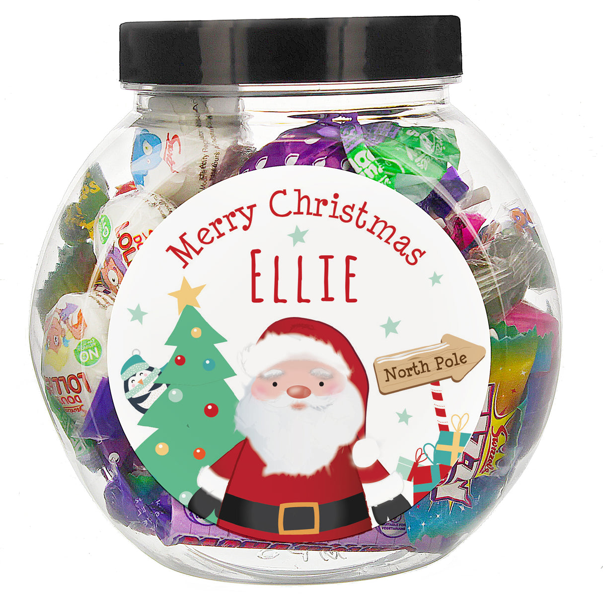 Personalised Santa Sweet Jar - Shop Sweets At Gift Moments - 4