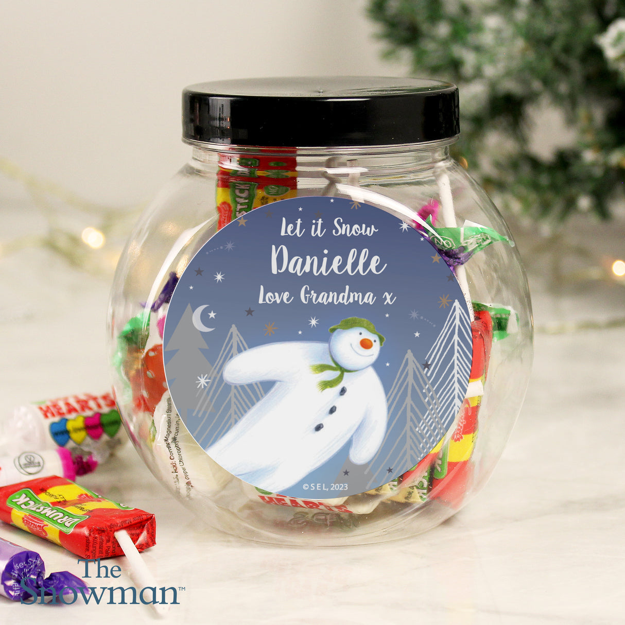 Personalised The Snowman Magical Adventure Sweet Jar - Shop Sweets At Gift Moments - 1