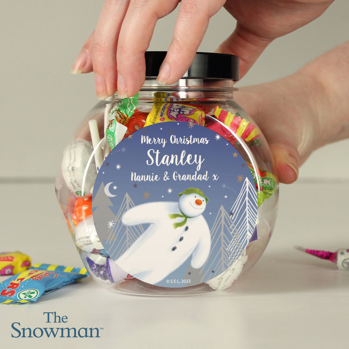 Personalised The Snowman Magical Adventure Sweet Jar - Shop Sweets At Gift Moments - 3