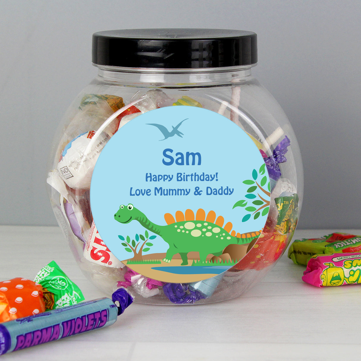 Personalised Dinosaur Sweets Jar - Shop Sweets At Gift Moments - 1