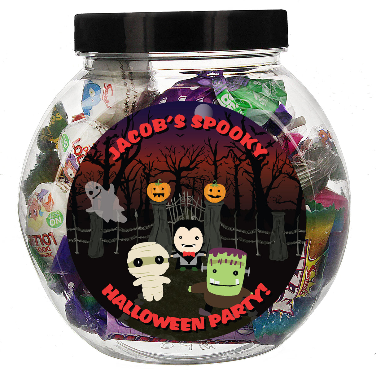 Personalised Halloween Characters Sweet Jar - Shop Sweets At Gift Moments - 2