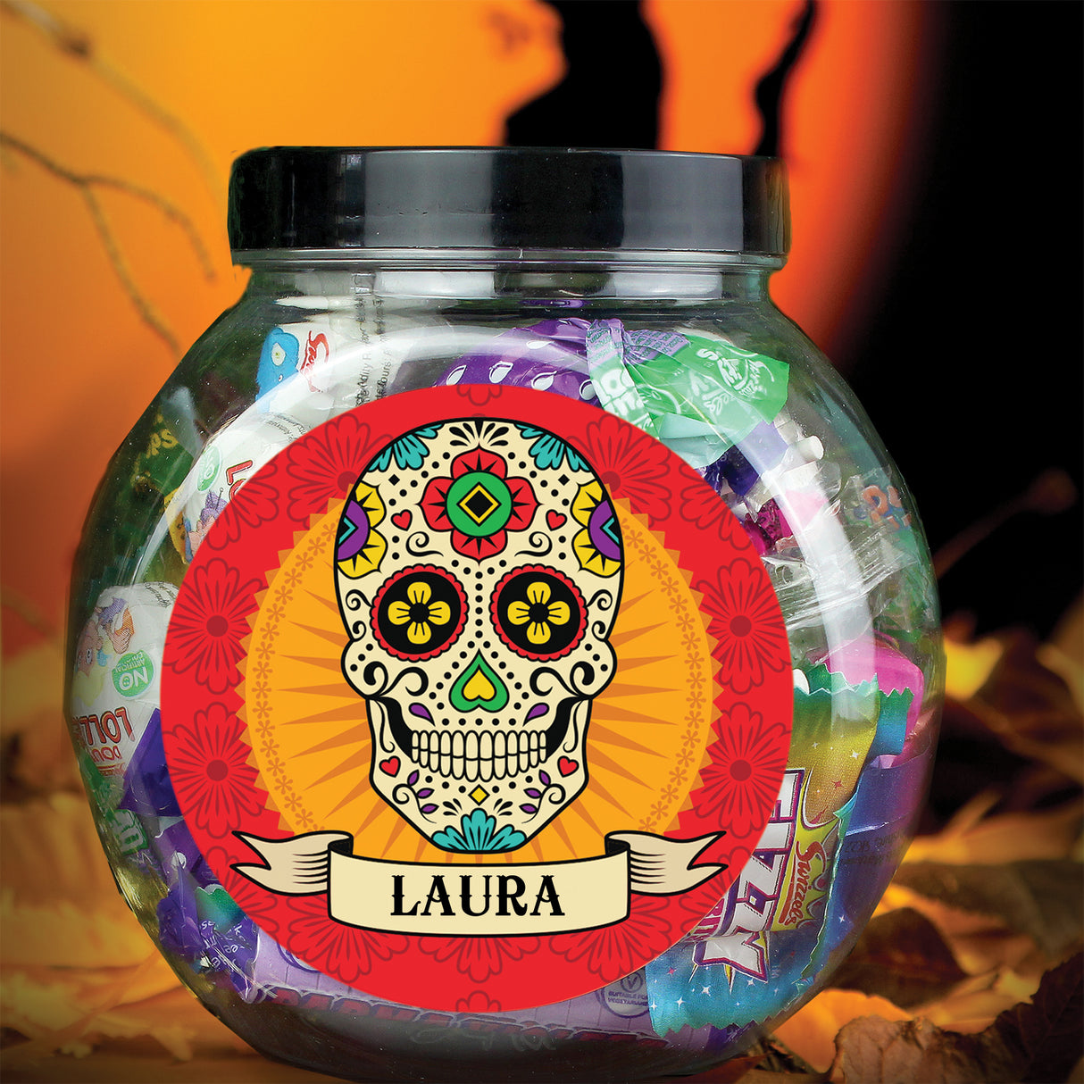 Personalised Sugar Skull Sweet Jar - Shop Sweets At Gift Moments - 4