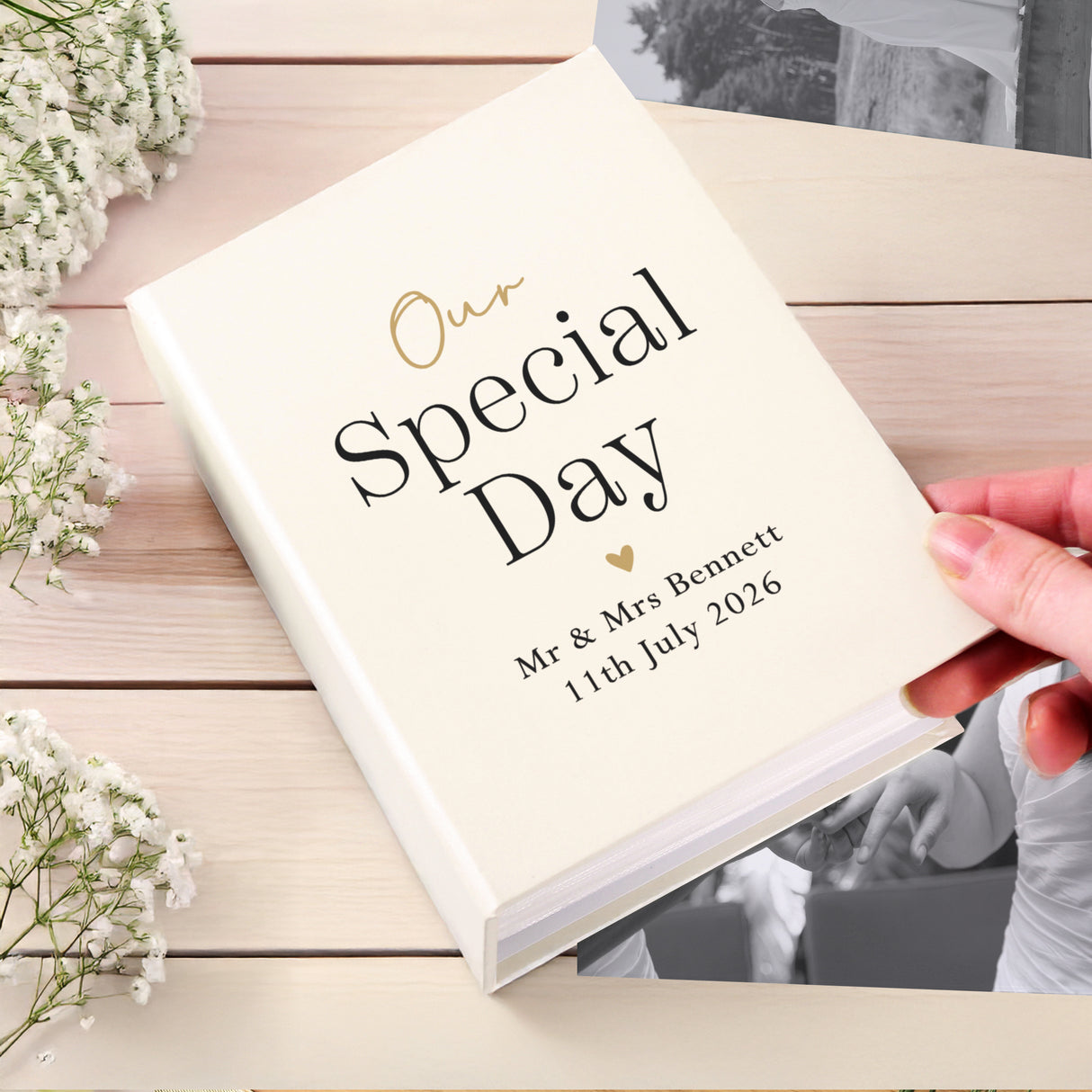 Personalised Black & Gold Heart 6x4 Album - Shop Photo Albums At Gift Moments - 2
