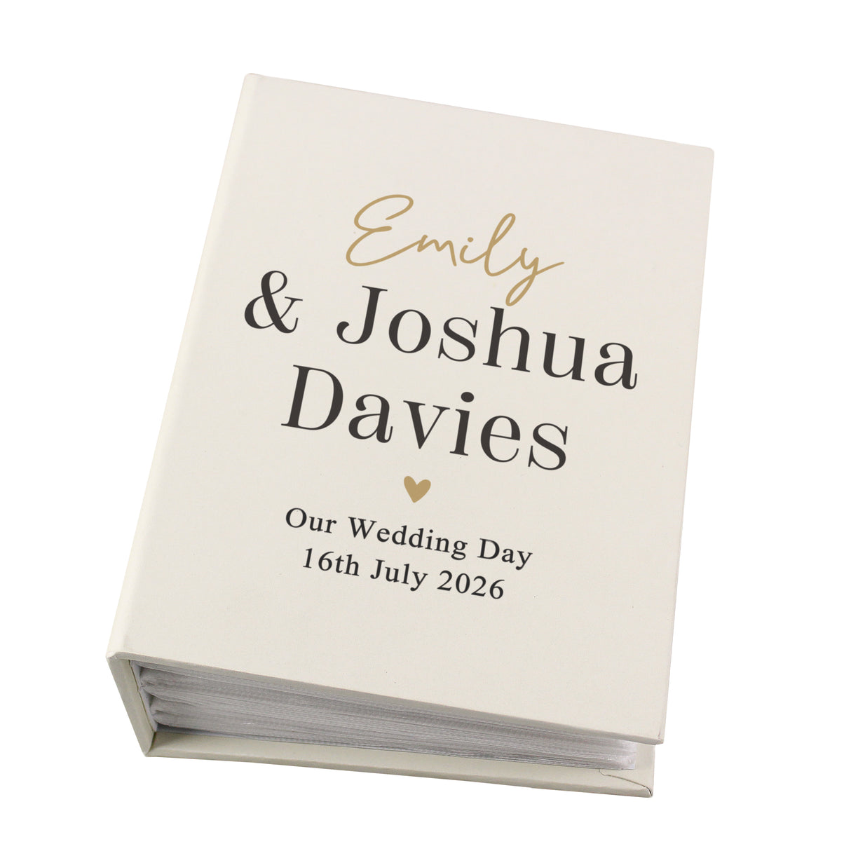 Personalised Black & Gold Heart 6x4 Album - Shop Photo Albums At Gift Moments - 4
