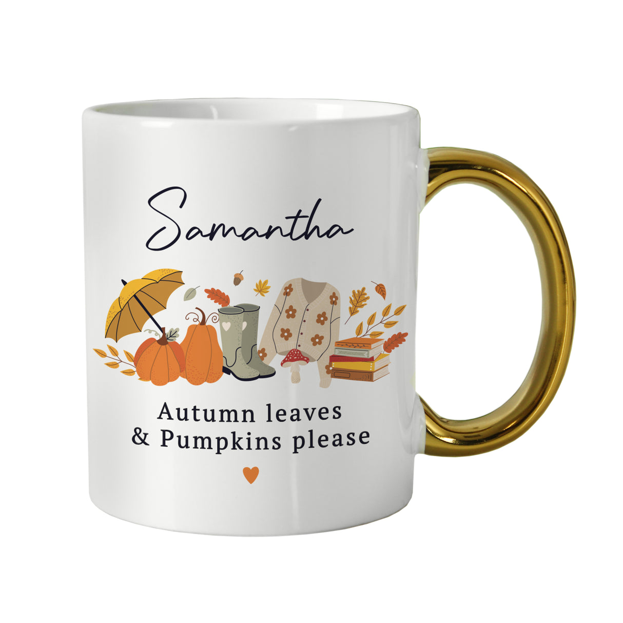Personalised Autumn Gold Handled Mug - Shop At Gift Moments - 4