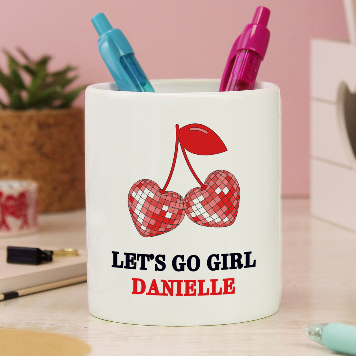Personalised Cherry Make Up Brush Holder - Shop At Gift Moments - 2