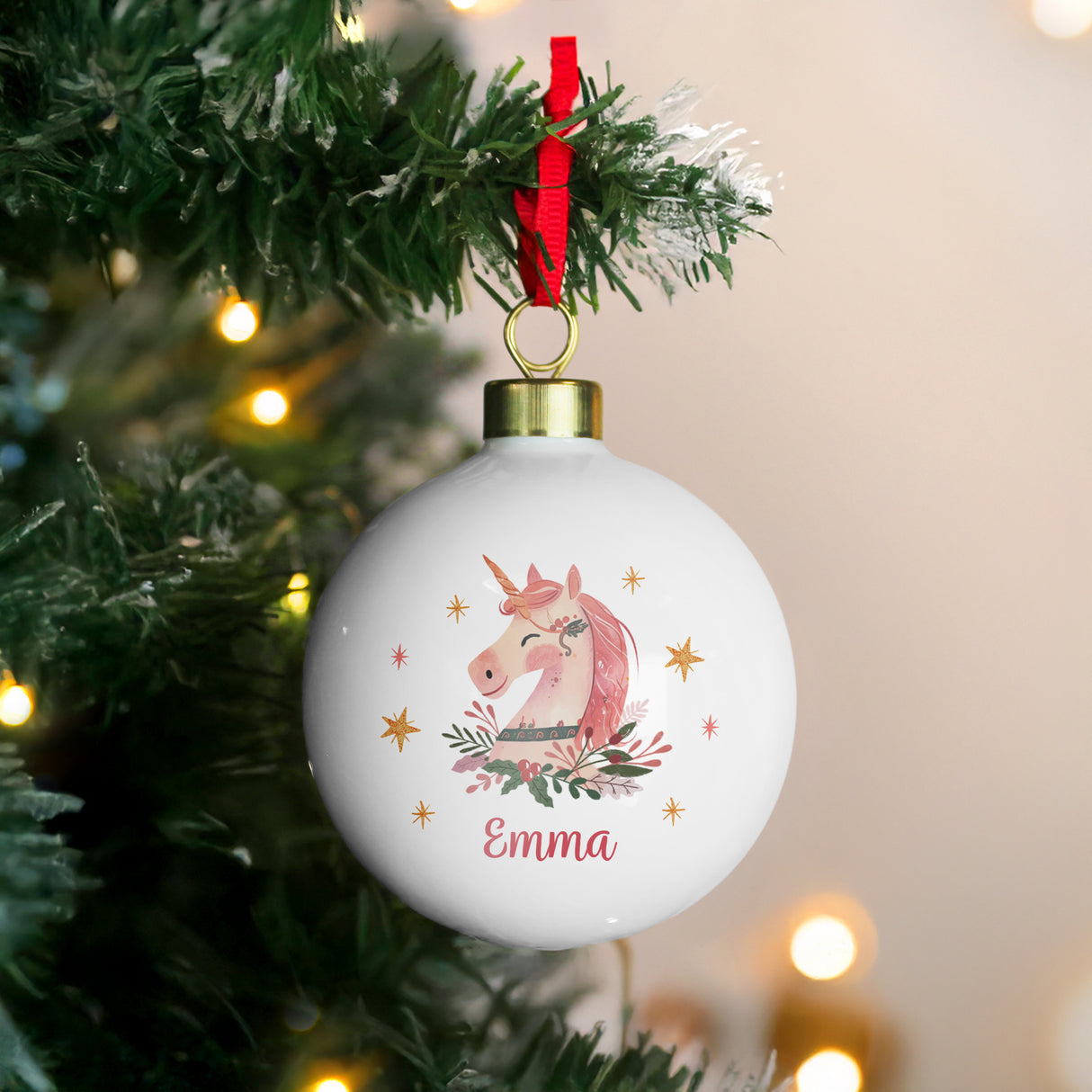 Personalised Unicorn Christmas Bauble - Shop Christmas Baubles At Gift Moments - 1