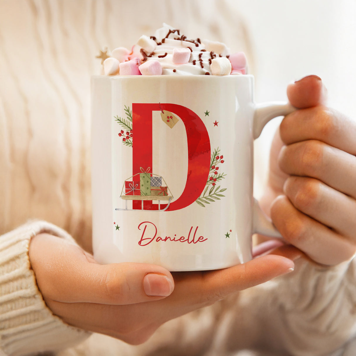 Personalised Christmas Initial Mug - Shop Mugs At Gift Moments - 4
