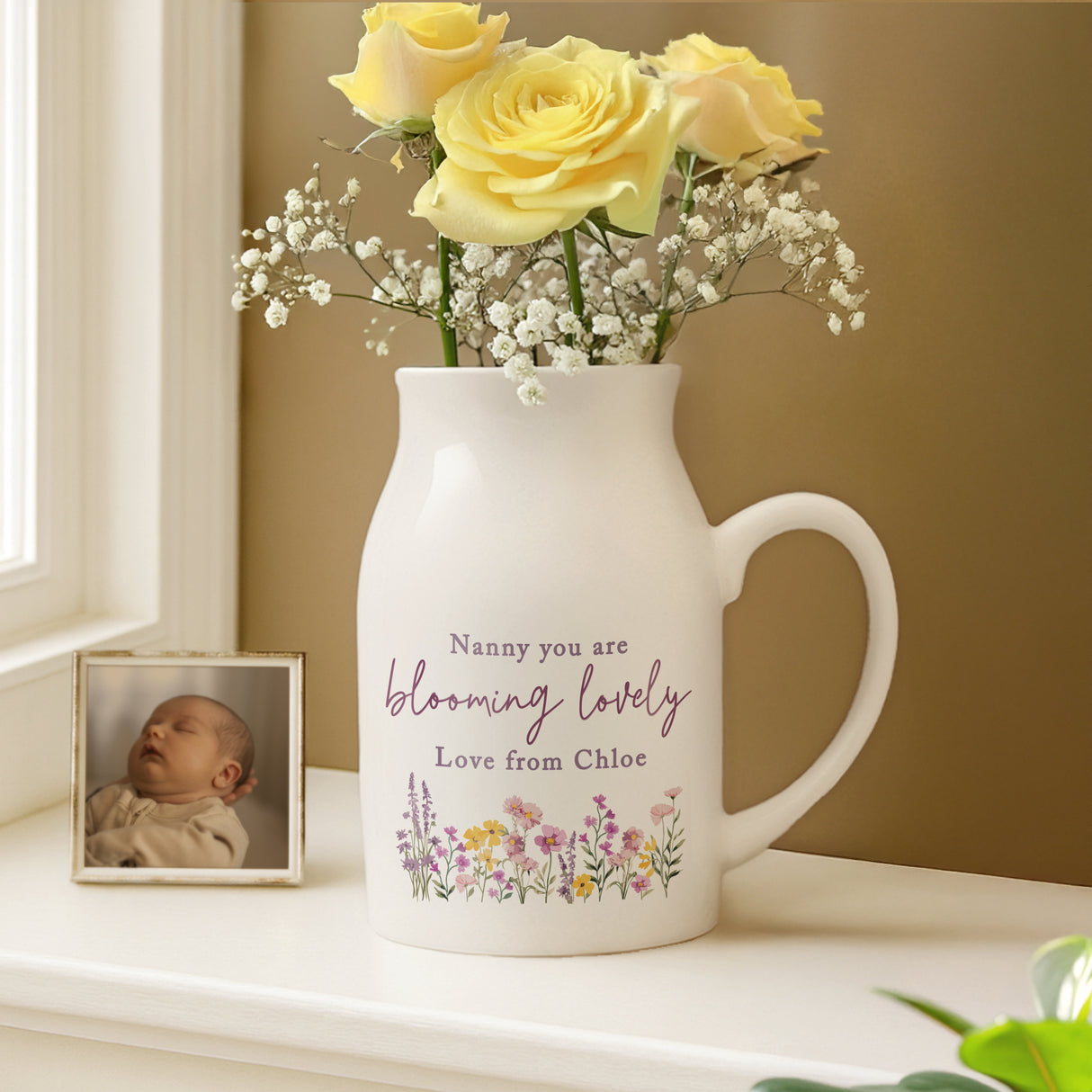 Personalised Wild Flower Jug Vase - Shop Vases At Gift Moments - 1