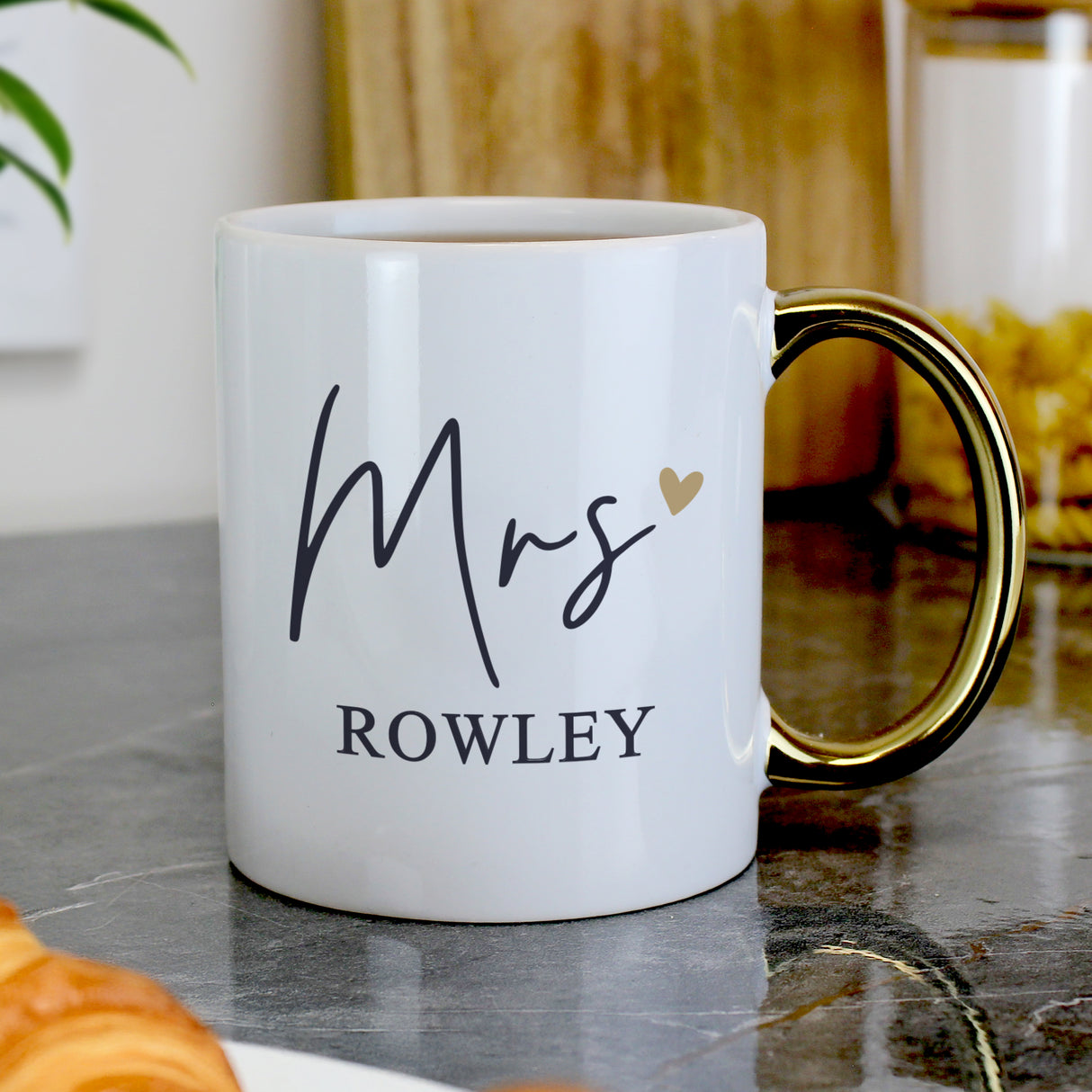 Personalised Mrs Gold Handle Mug - Shop Mugs At Gift Moments - 2