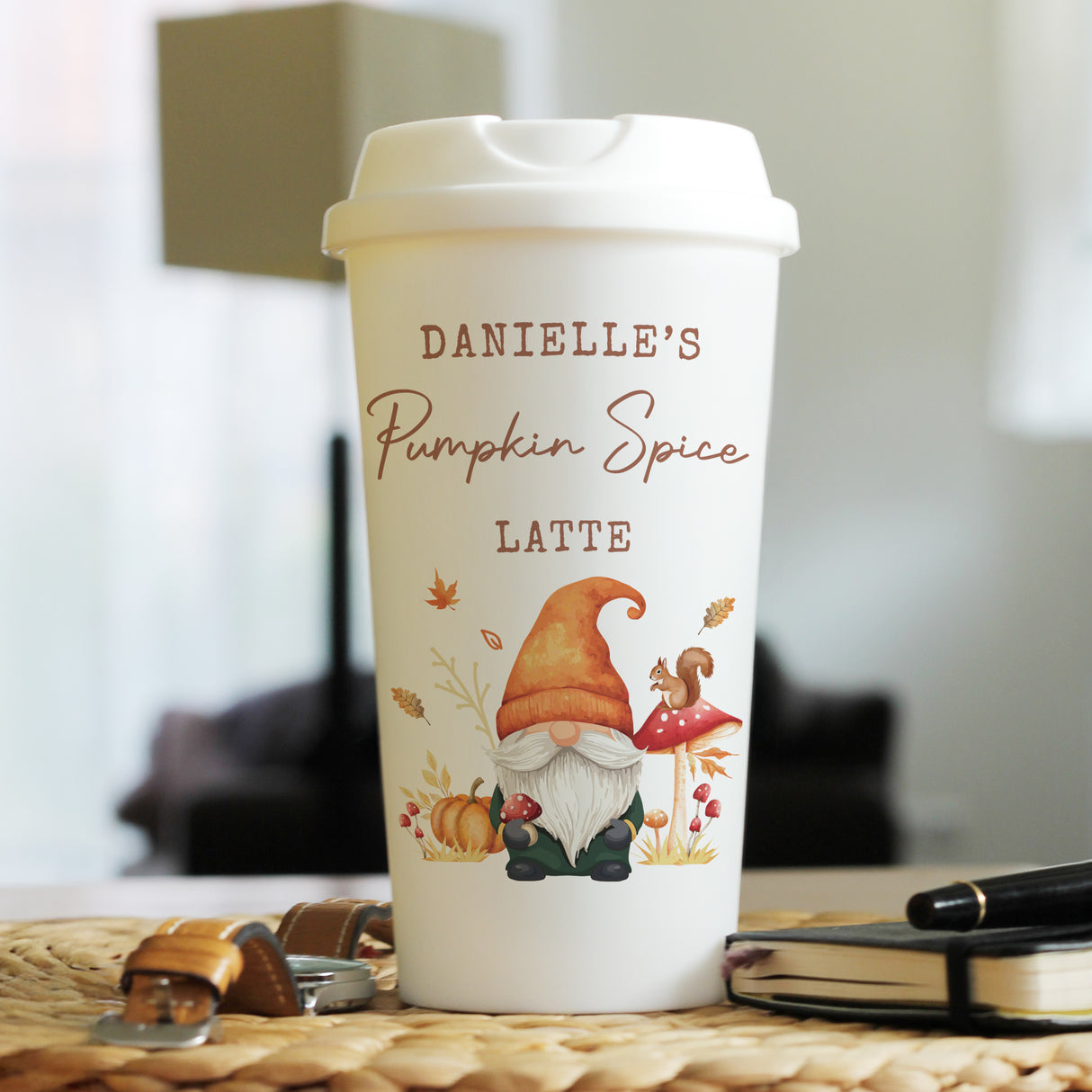 Personalised Autumn Gonk Travel Cup - Shop At Gift Moments - 1