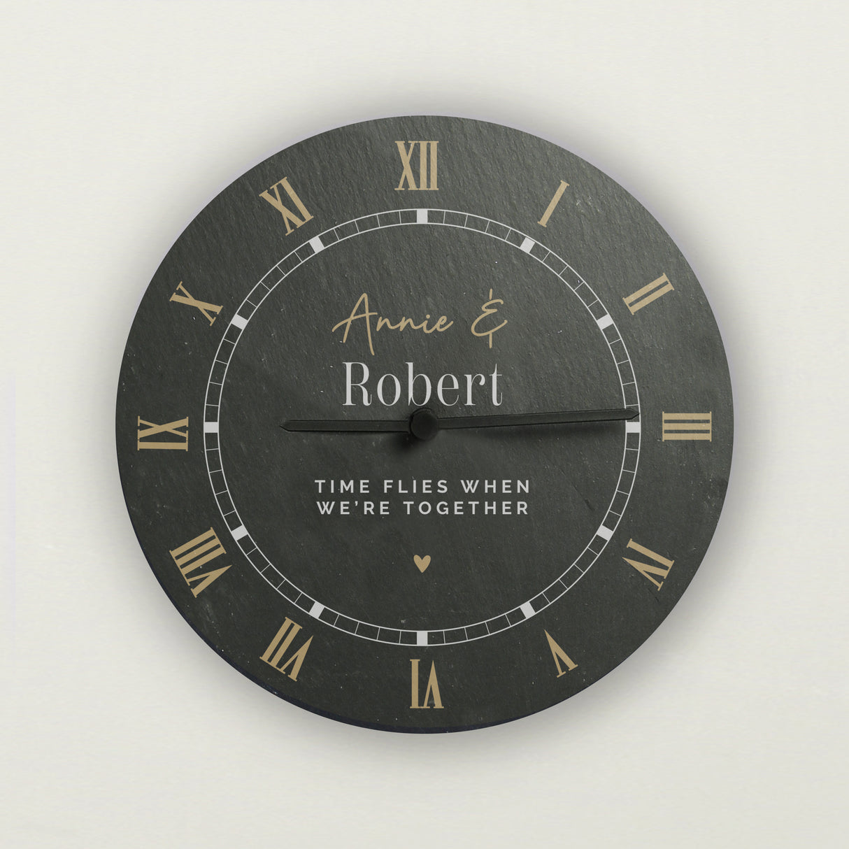 Personalised Black & Gold Slate Clock - Shop Clocks At Gift Moments - 2