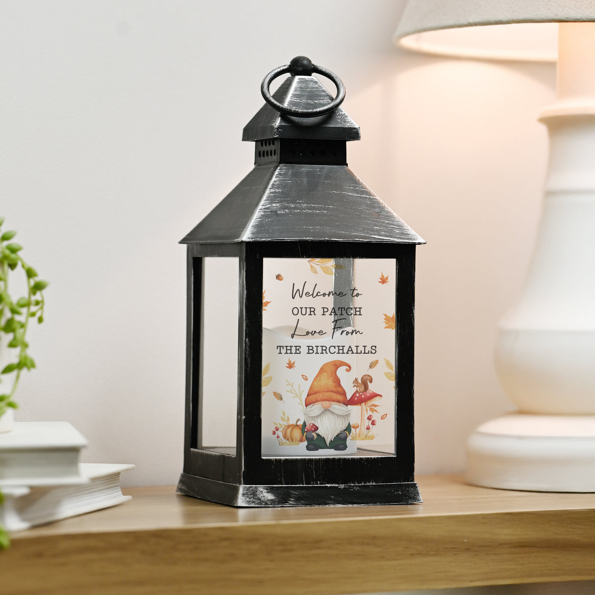 Personalised Autumn Gonk LED Lantern - Shop At Gift Moments - 1
