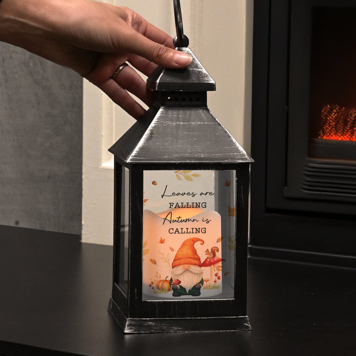 Personalised Autumn Gonk LED Lantern - Shop At Gift Moments - 3