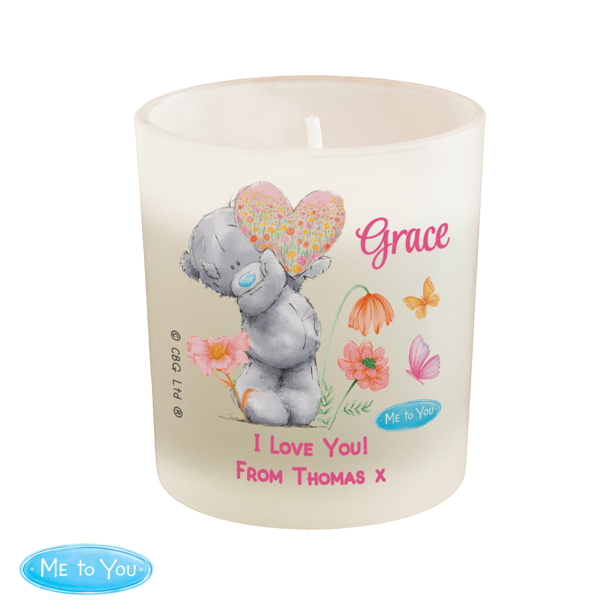 Personalised Me to You Flowery Jar Candle - Shop Candles At Gift Moments - 5