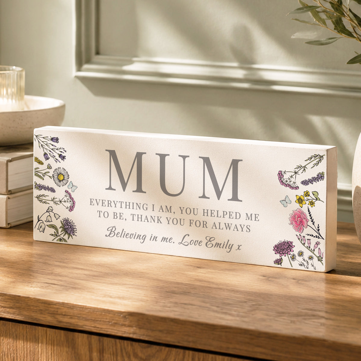 Personalised Wild Flowers Mum Ornament - Shop Ornaments At Gift Moments - 1